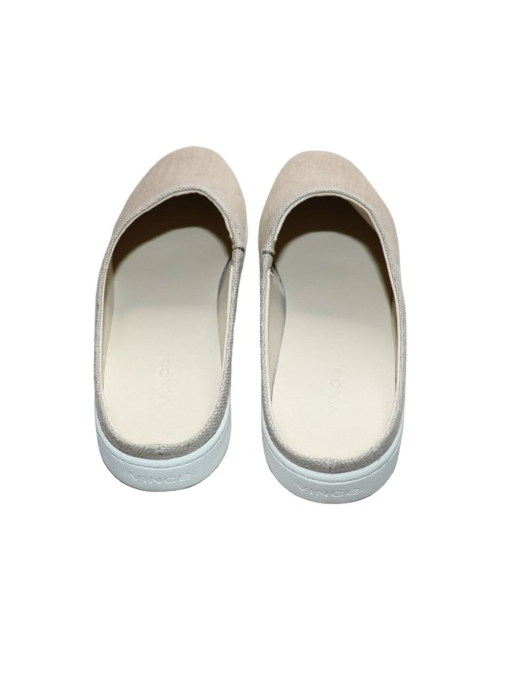 Vince Mule Vianne Size 9.5 Beige Linen Canvas Slip-On Comfort Minimalist - Picture 6 of 12